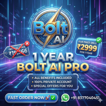 Bolt AI Pro Only ₹ 2999/year