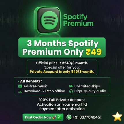 Spotify Premium Only ₹ 49/3 Months