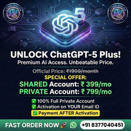 ChatGPT 5 Plus Share and Private account Available Now
